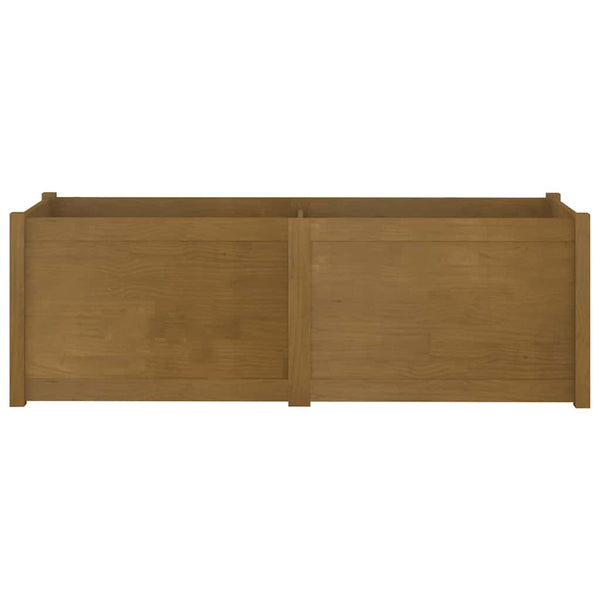 Puutarhan kukkalaatikko hunajanruskea 150x50x50 cm täysi mänty