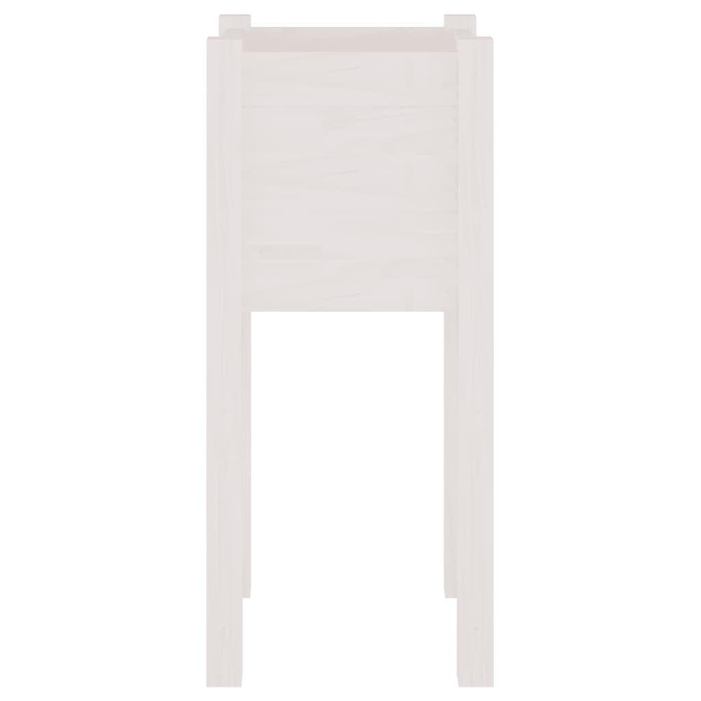 Valkoinen puutarhan kukkalaatikot Aprilian 31x31x70cm (2 kpl mänty)