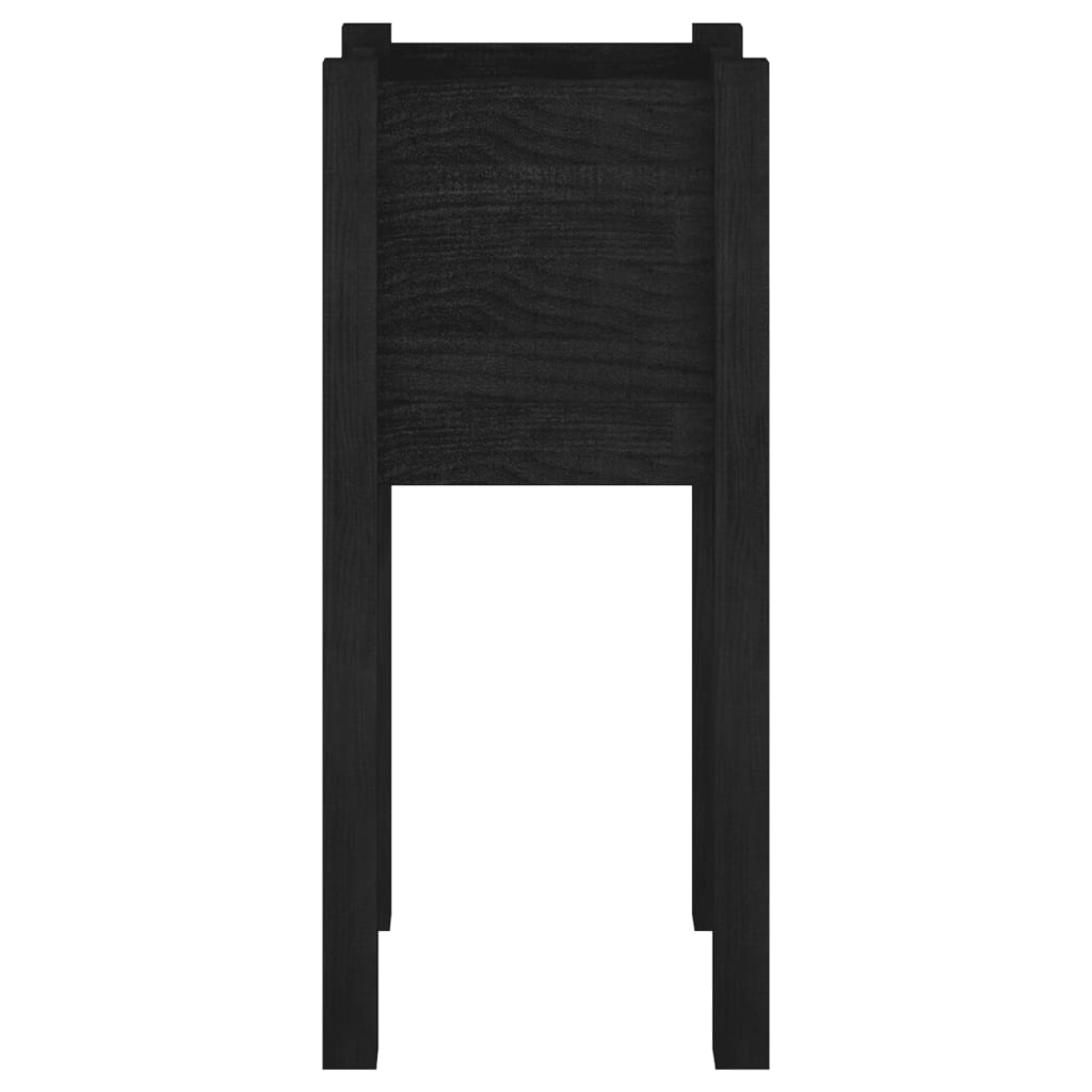 Musta puutarhan kukkalaatikko Aprilian 31x31x70cm (mänty)