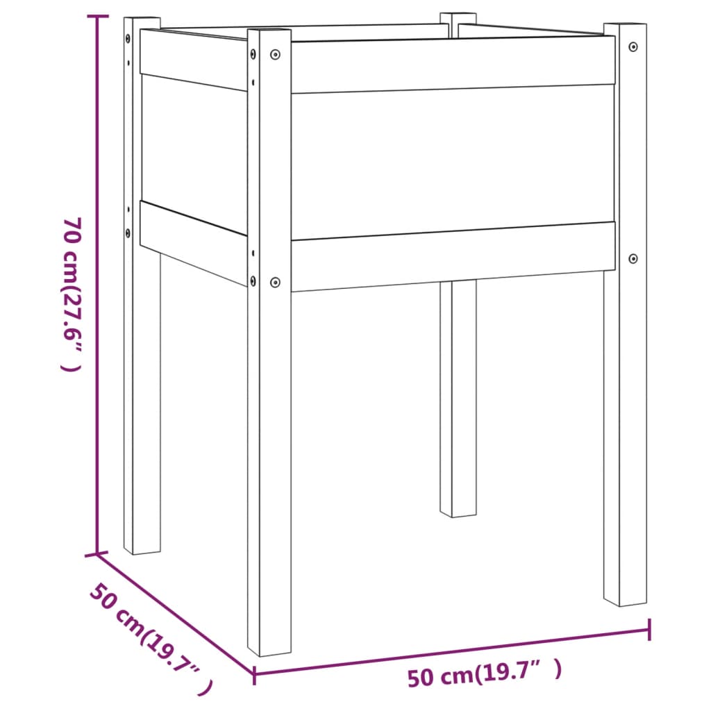 Puutarhan kukkalaatikot Sanislau 50x50x70cm (2 kpl mänty)