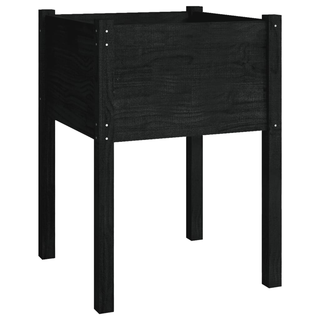 Musta puutarhan kukkalaatikot Sanislau 50x50x70cm (2 kpl mänty)