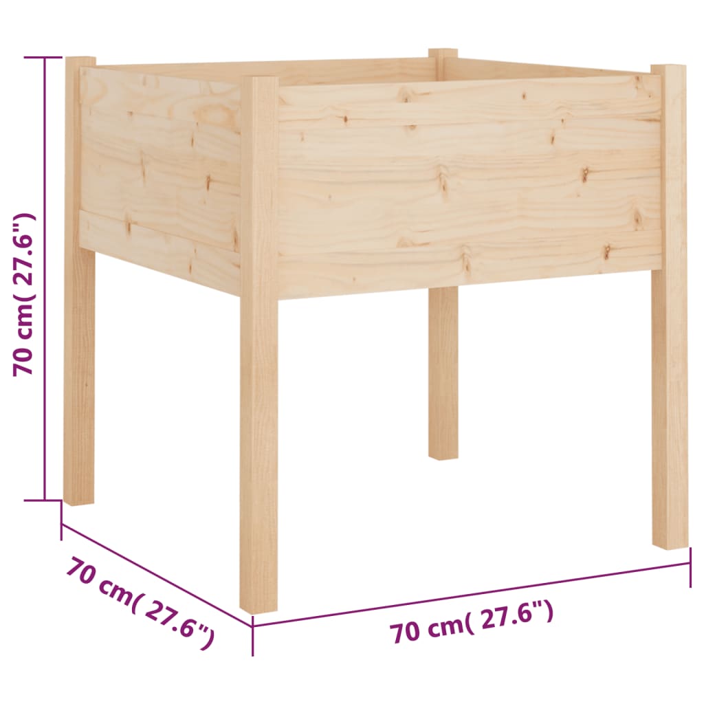 Puutarhan kukkalaatikko Rakossy 70x70x70cm (mänty)