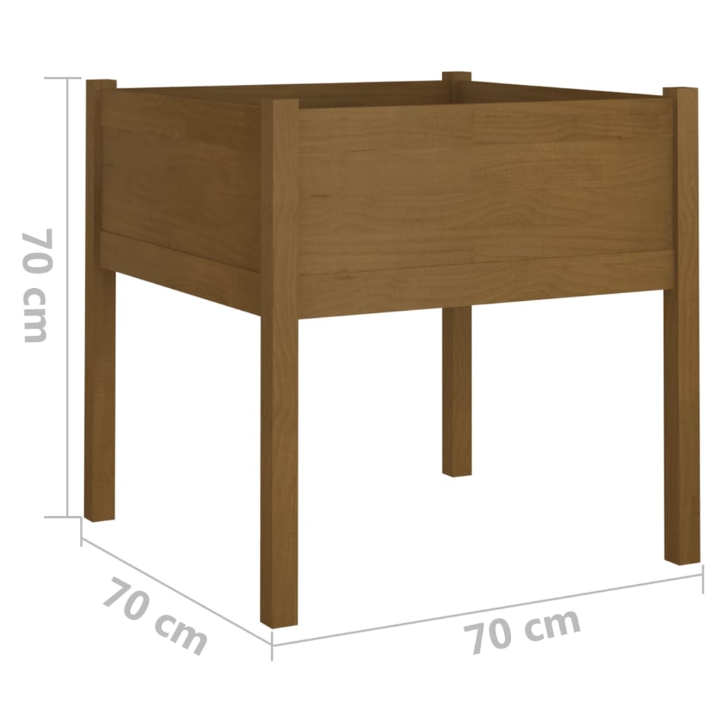 Hunajanruskea puutarhan kukkalaatikot Rakossy 70x70x70cm (2 kpl mänty)