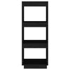 Musta kirjahylly/tilanjakaja Lucretu 40x35x103cm (mänty)