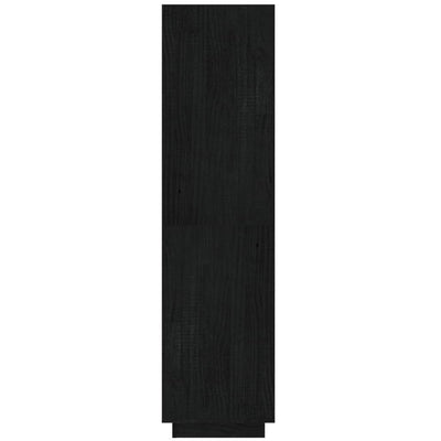 Kirjahylly/tilanjakaja musta 40x35x135 cm täysi mänty