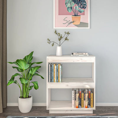 Kirjahylly valkoinen 60x35x71 cm täysi mänty