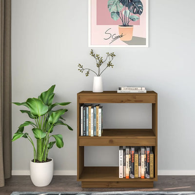 Kirjahylly hunajanruskea 60x35x71 cm täysi mänty