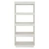 Valkoinen kirjahylly/tilanjakaja Lucretu 60x35x135cm (mänty)