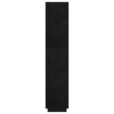 Kirjahylly/tilanjakaja musta 60x35x167 cm täysi mänty
