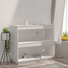 Kirjahylly valkoinen 80x35x71 cm täysi mänty
