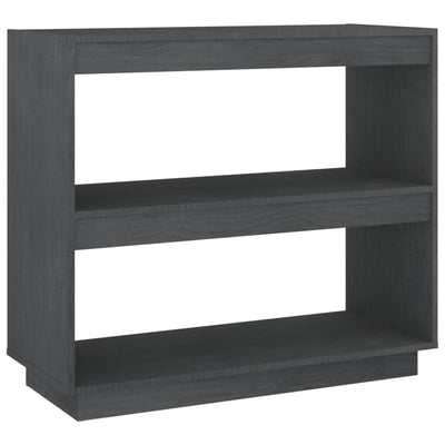 Kirjahylly harmaa 80x35x71 cm täysi mänty
