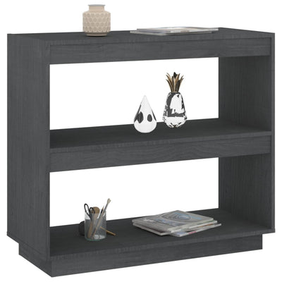 Kirjahylly harmaa 80x35x71 cm täysi mänty