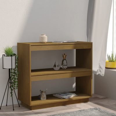 Kirjahylly hunajanruskea 80x35x71 cm täysi mänty