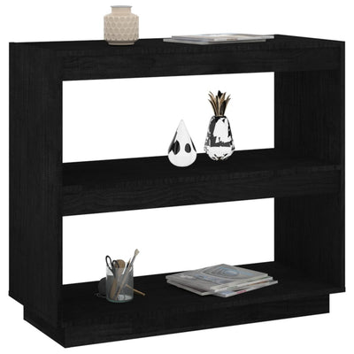 Kirjahylly musta 80x35x71 cm täysi mänty