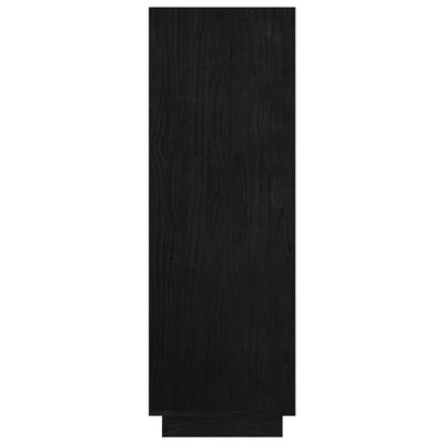 Kirjahylly/tilanjakaja musta 80x35x103 cm täysi mänty