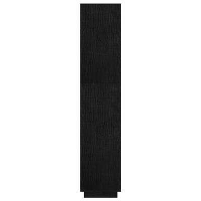 Kirjahylly/tilanjakaja musta 80x35x167 cm täysi mänty