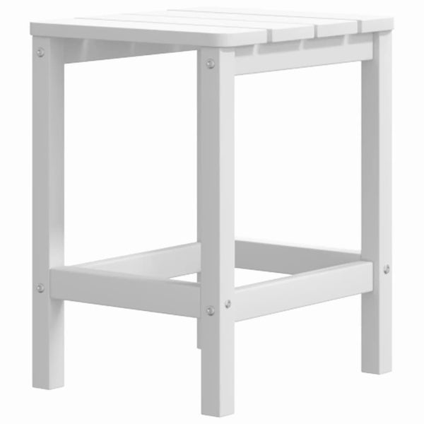 Valkoinen adirondack puutarhapöytä Calena 38x38x46cm (hdpe)