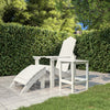 Valkoinen adirondack puutarhapöytä Calena 38x38x46cm (hdpe)