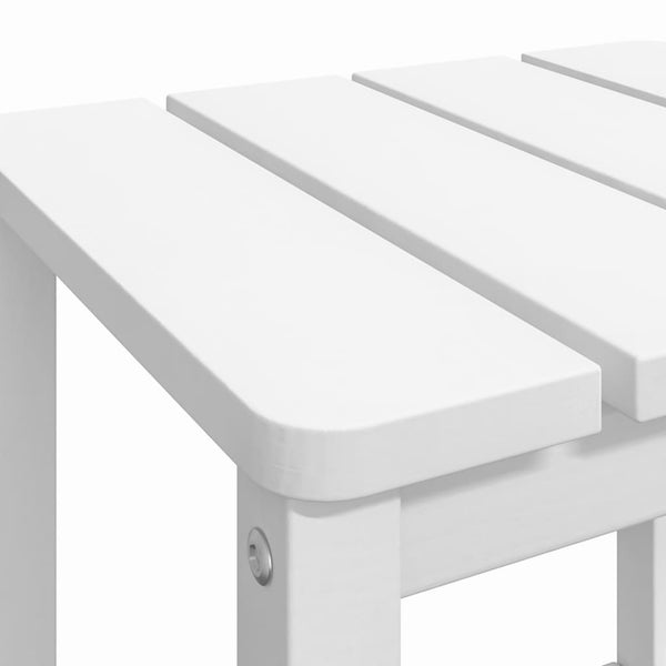 Valkoinen adirondack puutarhapöytä Calena 38x38x46cm (hdpe)