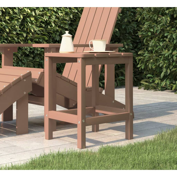 Ruskea adirondack puutarhapöytä Calena 38x38x46cm (hdpe)