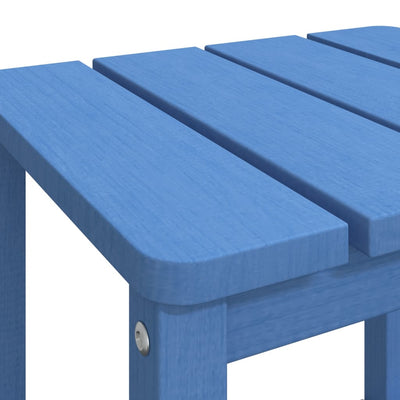 Adirondack puutarhapöytä vedensininen 38x38x46 cm HDPE