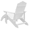 Adirondack puutarhatuoli jalkajakkaralla HDPE valkoinen