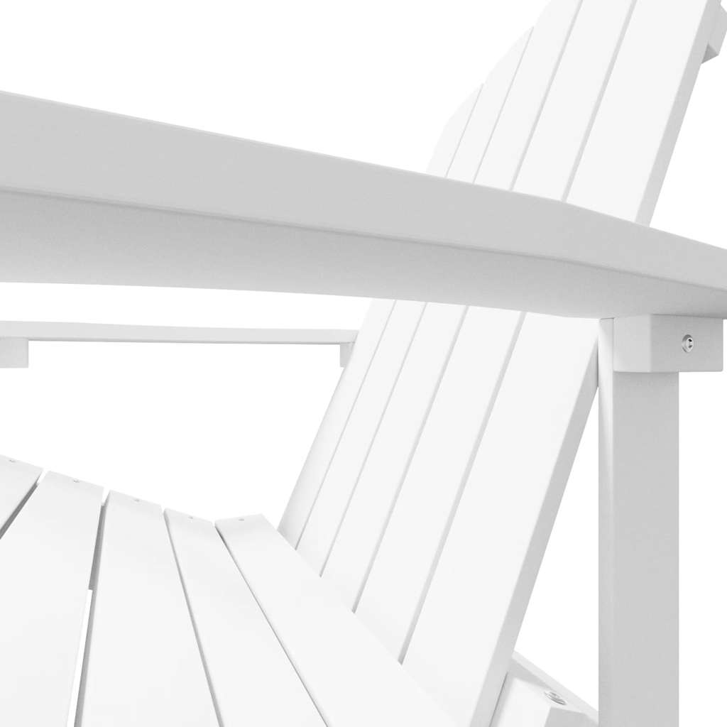 Valkoinen adirondack puutarhatuoli jalkajakkaralla Jenut (hdpe)