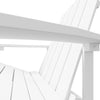 Adirondack puutarhatuoli jalkajakkaralla HDPE valkoinen