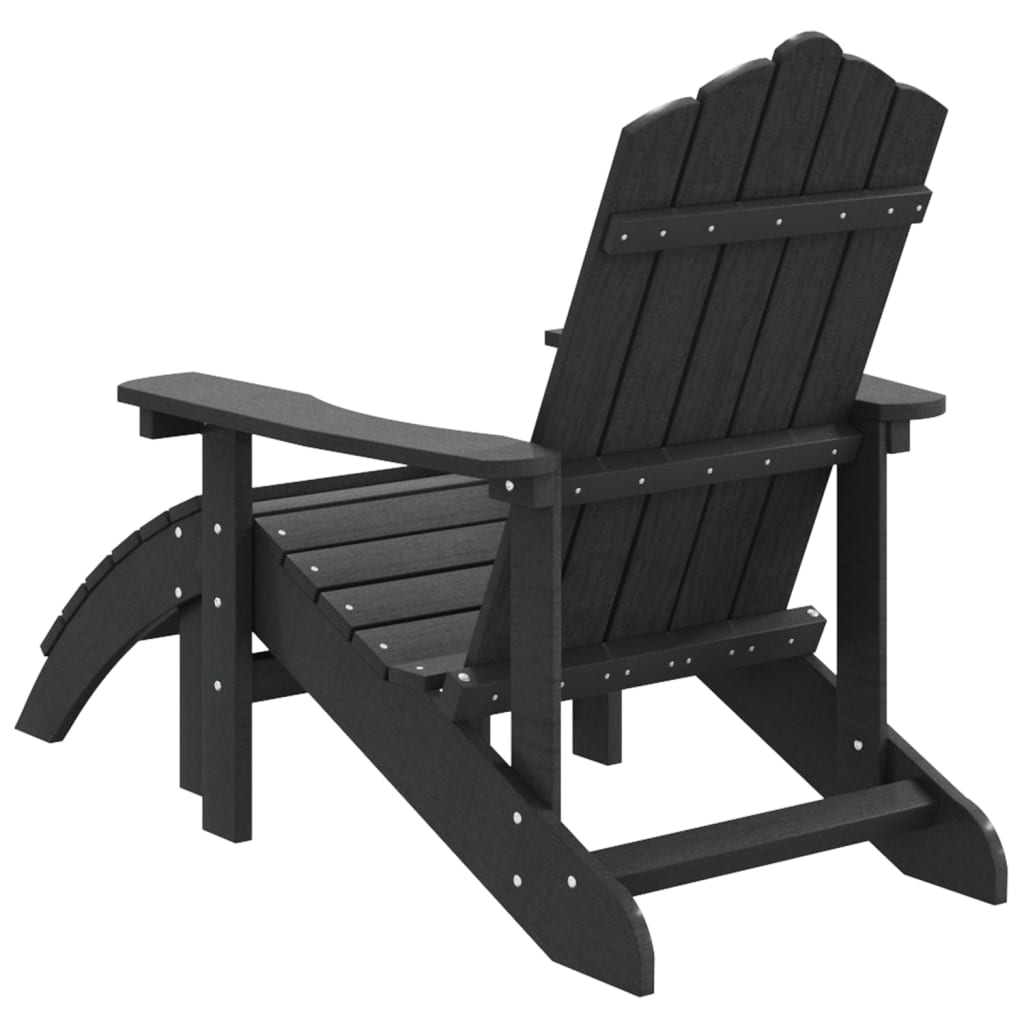 Antrasiitti adirondack puutarhatuoli jalkajakkaralla Jenut (hdpe)