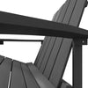 Adirondack puutarhatuoli jalkajakkaralla HDPE antrasiitti