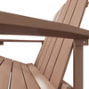 Adirondack puutarhatuoli jalkajakkaralla HDPE ruskea