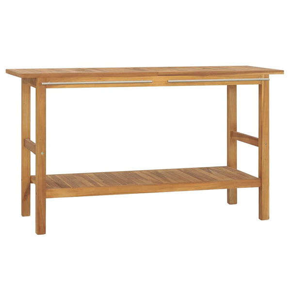 Kylpyhuoneen allaskaappi täysi tiikki 132x45x75 cm
