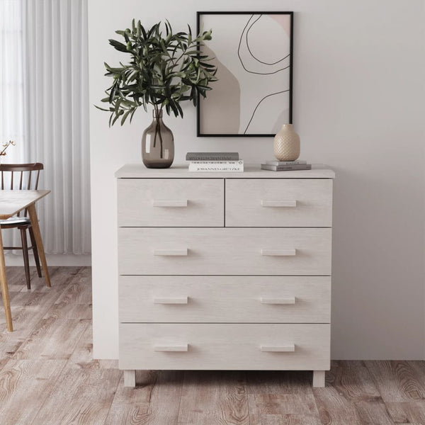 Sivupöytä HAMAR valkoinen 79x40x80 cm täysi mänty