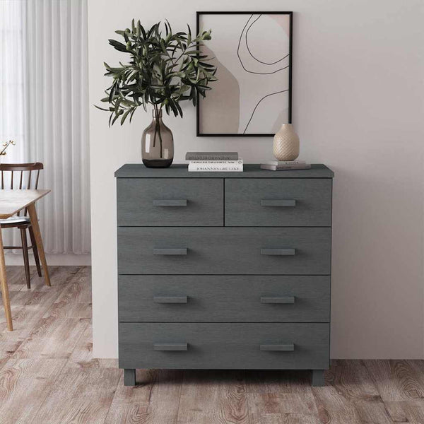 Sivupöytä HAMAR tummanharmaa 79x40x80 cm täysi mänty