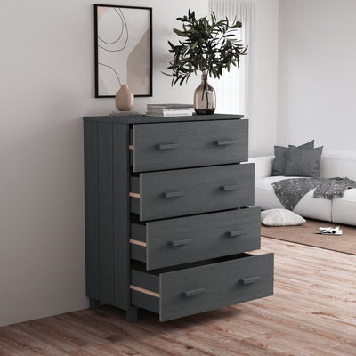 Sivupöytä HAMAR harmaa 79x40x103,5 cm täysi mänty