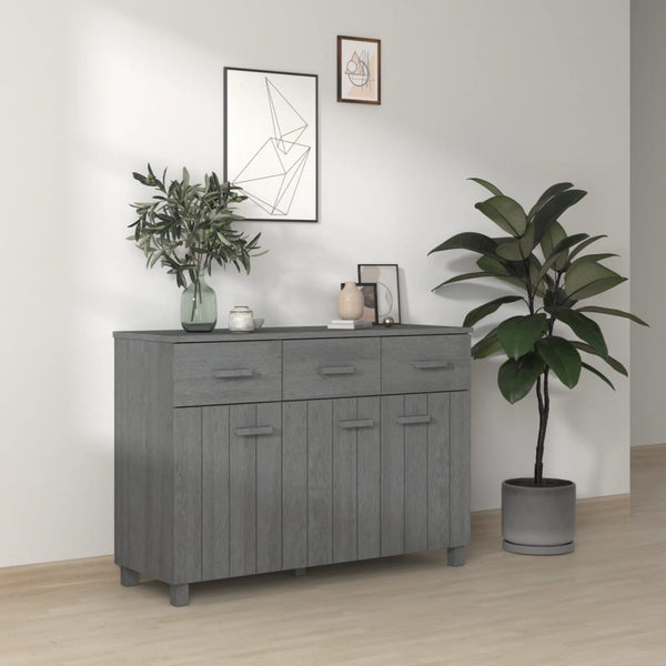 Sivupöytä HAMAR tummanharmaa 113x40x80 cm täysi mänty