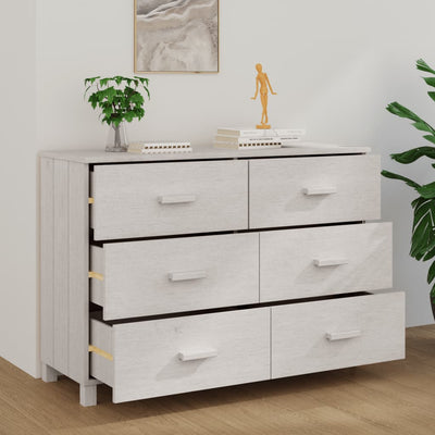 Sivupöytä HAMAR valkoinen 113x40x80 cm täysi mänty