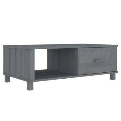 Sohvapöytä HAMAR tummanharmaa 100x55x35 cm täysi mänty