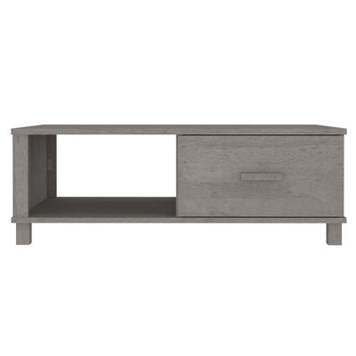 Sohvapöytä HAMAR vaaleanharmaa 100x55x35 cm täysi mänty
