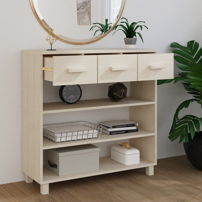 Konsolipöytä HAMAR hunajanruskea 90x35x90 cm täysi mänty