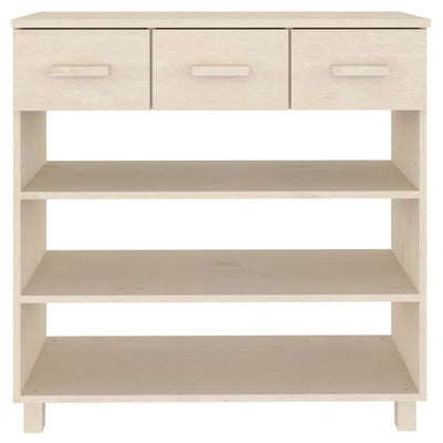 Konsolipöytä HAMAR hunajanruskea 90x35x90 cm täysi mänty