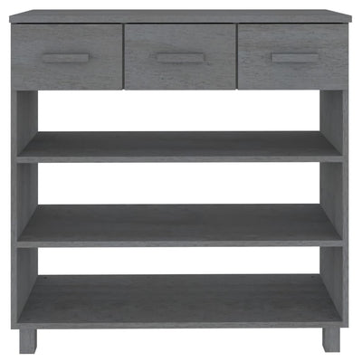 Tummanharmaa konsolipöytä hamar Filica 90x35x90cm (mänty)