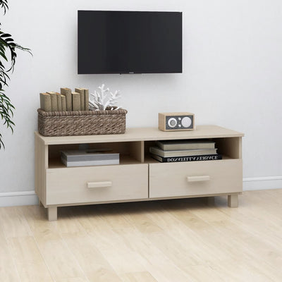 TV-taso HAMAR hunajanruskea 106x40x40 cm täysi mänty