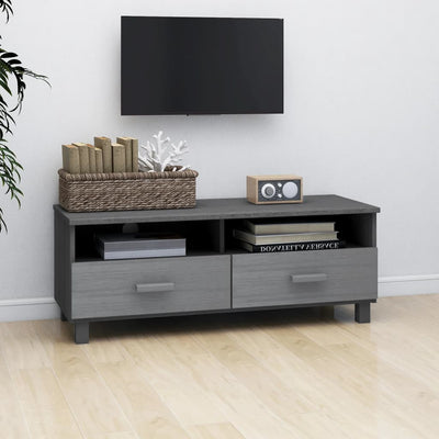 TV-taso HAMAR tummanharmaa 106x40x40 cm täysi mänty