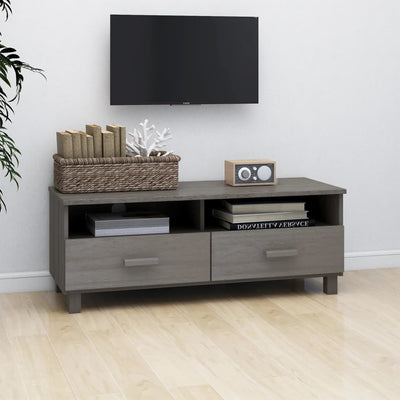 TV-taso HAMAR vaaleanharmaa 106x40x40 cm täysi mänty