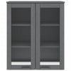 Yläkaappi HAMAR tummanharmaa 85x35x100 cm täysi mänty