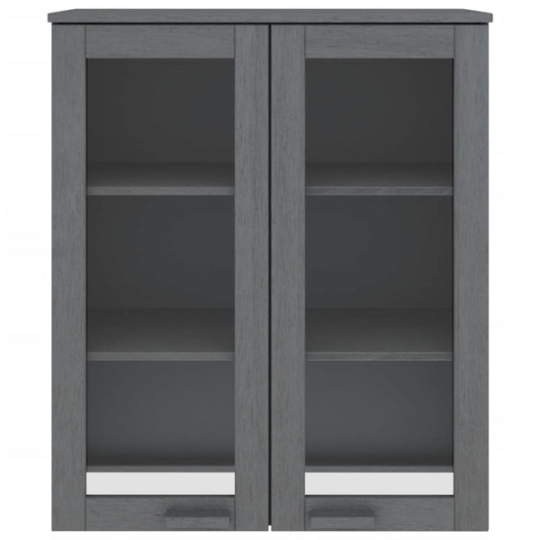 Tummanharmaa yläkaappi hamar Plummer 85x35x100cm (mänty)