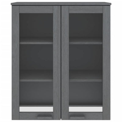 Yläkaappi HAMAR tummanharmaa 85x35x100 cm täysi mänty