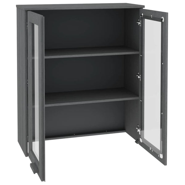 Tummanharmaa yläkaappi hamar Plummer 85x35x100cm (mänty)
