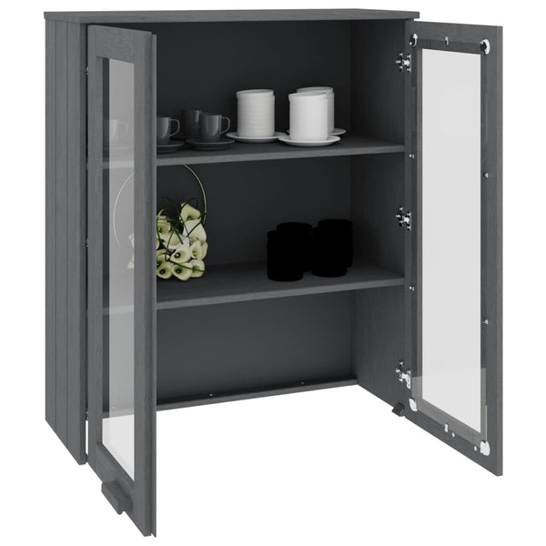 Tummanharmaa yläkaappi hamar Plummer 85x35x100cm (mänty)